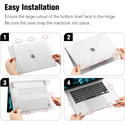 FINTIE Coque Compatible avec MacBook Air 15 Pouces M5 M4 M3 M2 (2026/2025/2024/2023, A3448/A3241/A3114/A2941), Coque Fine et Lég
