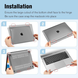 FINTIE Coque Compatible avec MacBook Air 13 Pouces M1 (A2337) / MacBook Air 13 2020/2019/2018 (A1932/A2179), Etui Rigide Fin Hou