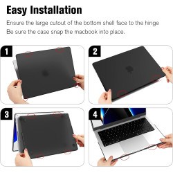 FINTIE Coque Compatible avec MacBook Pro 14 Pouces M5 M4 M3 M2 M1 Pro/Max (2026-2021), Etui Fin Léger Housse de Protection en Pl