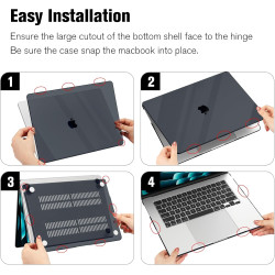 FINTIE Coque Compatible avec MacBook Air 15 Pouces M5 M4 M3 M2 (2026/2025/2024/2023, A3448/A3241/A3114/A2941), Coque Fine et Lég