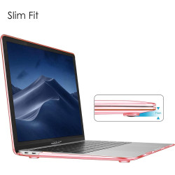 FINTIE Coque Compatible avec MacBook Air 13 Pouces M1 (A2337) / MacBook Air 13 2020/2019/2018 (A1932/A2179), Etui Rigide Fin Hou