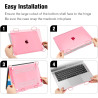 FINTIE Coque Compatible avec MacBook Air 13 Pouces M1 (A2337) / MacBook Air 13 2020/2019/2018 (A1932/A2179), Etui Rigide Fin Hou