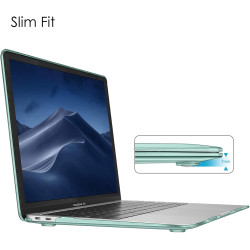FINTIE Coque Compatible avec MacBook Air 13 Pouces M1 (A2337) / MacBook Air 13 2020/2019/2018 (A1932/A2179), Etui Rigide Fin Hou
