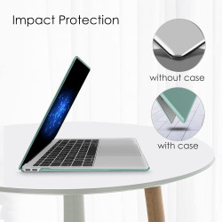 FINTIE Coque Compatible avec MacBook Air 13 Pouces M1 (A2337) / MacBook Air 13 2020/2019/2018 (A1932/A2179), Etui Rigide Fin Hou