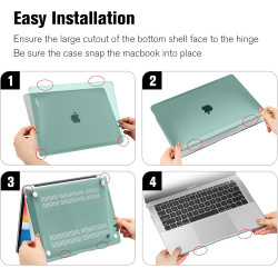 FINTIE Coque Compatible avec MacBook Air 13 Pouces M1 (A2337) / MacBook Air 13 2020/2019/2018 (A1932/A2179), Etui Rigide Fin Hou