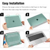 FINTIE Coque Compatible avec MacBook Air 13 Pouces M1 (A2337) / MacBook Air 13 2020/2019/2018 (A1932/A2179), Etui Rigide Fin Hou