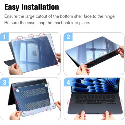 FINTIE Coque Compatible avec MacBook Air 15 Pouces M5 M4 M3 M2 (2026/2025/2024/2023, A3448/A3241/A3114/A2941), Coque Fine et Lég