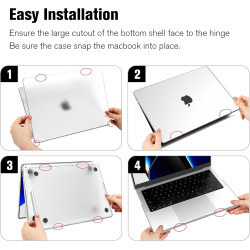 FINTIE Coque Compatible avec MacBook Pro 14 Pouces M5 M4 M3 M2 M1 Pro/Max (2026-2021), Etui Fin Léger Housse de Protection en Pl