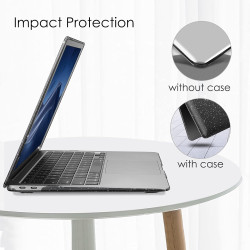 FINTIE Coque Compatible avec MacBook Air 13 Pouces M1 (A2337) / MacBook Air 13 2020/2019/2018 (A1932/A2179), Etui Rigide Fin Hou
