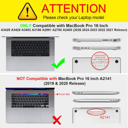 FINTIE Coque Compatible avec MacBook Pro 16 Pouces M5 M4 M3 M2 M1 Pro/Max (2026/2024/2023/2021), Etui Rigide Fin Housse en Plast