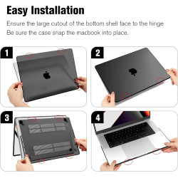 FINTIE Coque Compatible avec MacBook Pro 16 Pouces M5 M4 M3 M2 M1 Pro/Max (2026/2024/2023/2021), Etui Rigide Fin Housse en Plast