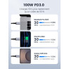 Uvert lot de 2 câble usb c vers usb c pd 100w 5a 20v charge rapide compatible avec macbook ipad pro iphone 17 pro max air 16 gal