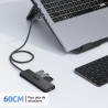 acer Hub USB 3.0 avec 4 Ports USB 3.0, Adaptateur Multiport USB pour PC, MacBook Air, Mac Pro/Mini, iMac, Surface Pro, XPS, PS4,