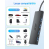 acer Hub USB 3.0 avec 4 Ports USB 3.0, Adaptateur Multiport USB pour PC, MacBook Air, Mac Pro/Mini, iMac, Surface Pro, XPS, PS4,