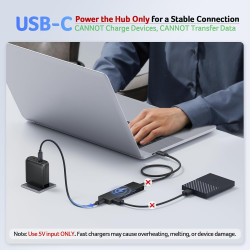 acer Hub USB C vers 4 Ports USB 3.0,Adaptateur Hub Multiport USB C(Thunderbolt 3),Extension hub pour iPhone 15 Plus ProMax,MacBo