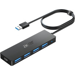 acer Hub USB 3.0 avec 4 Ports USB 3.0, Adaptateur Multiport USB pour PC, MacBook Air, Mac Pro/Mini, iMac, Surface Pro, XPS, PS4,