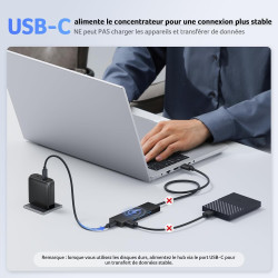 acer Hub USB 3.0 avec 4 Ports USB 3.0, Adaptateur Multiport USB pour PC, MacBook Air, Mac Pro/Mini, iMac, Surface Pro, XPS, PS4,