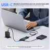 acer Hub USB 3.0 avec 4 Ports USB 3.0, Adaptateur Multiport USB pour PC, MacBook Air, Mac Pro/Mini, iMac, Surface Pro, XPS, PS4,