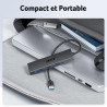 acer Hub USB 3.0 avec 4 Ports USB 3.0, Adaptateur Multiport USB pour PC, MacBook Air, Mac Pro/Mini, iMac, Surface Pro, XPS, PS4,