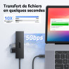acer Hub USB C vers 4 Ports USB 3.0,Hub Multiport USB C, Extension USB pour iPhone 15 Plus ProMax,MacBook Pro Air 2023 iPad Pro 
