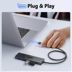 acer Hub USB C vers 4 Ports USB 3.0,Hub Multiport USB C, Extension USB pour iPhone 15 Plus ProMax,MacBook Pro Air 2023 iPad Pro 