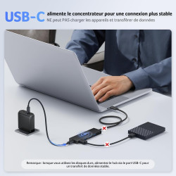 acer Hub USB C vers 4 Ports USB 3.0,Hub Multiport USB C, Extension USB pour iPhone 15 Plus ProMax,MacBook Pro Air 2023 iPad Pro 