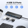 acer Hub USB C vers 4 Ports USB 3.0,Hub Multiport USB C, Extension USB pour iPhone 15 Plus ProMax,MacBook Pro Air 2023 iPad Pro 