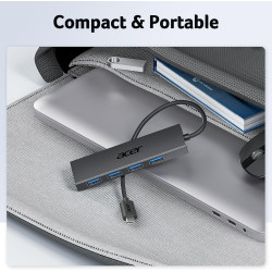 acer Hub USB C vers 4 Ports USB 3.0,Hub Multiport USB C, Extension USB pour iPhone 15 Plus ProMax,MacBook Pro Air 2023 iPad Pro 