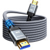 Snowkids 8K Cable HDMI 12M, Ultra Haut Débit 48Gbps 8K@60Hz 4K@120Hz Cordon HDMI 2.1, HDR10+ ARC eARC HDCP 2.2&2.3 Compatible av