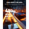 Snowkids 8K Câble HDMI 2.1 20M, Ultra Haut Débit 48Gbps 8K@60Hz 4K@120Hz Cordon HDMI, HDR10+ ARC eARC HDCP 2.2&2.3 Compatible av