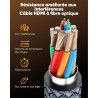 Snowkids 8K Câble HDMI 30M, Ultra Haut Débit 48Gbps 8K@60Hz 4K@120Hz Cordon HDMI 2.1, HDR10+ ARC eARC HDCP 2.2&2.3 Compatible av