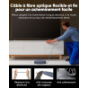 Snowkids 8K Cable HDMI fibre optique 15m 2.1, Ultra Haut Débit 48Gbps 8K@60Hz 4K@120Hz Cordon HDMI, HDR10+ ARC eARC HDCP 2.2&2.3