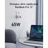 Anker Chargeur USB C (Nano II 65 W), Station 3 Ports, PPS, Rapide, Bloc d'alimentation USB C Compact pour iPhone 17/iPhone 17 Pr