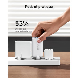 Anker Chargeur USB C (Nano II 65 W), Station 3 Ports, PPS, Rapide, Bloc d'alimentation USB C Compact pour iPhone 17/iPhone 17 Pr