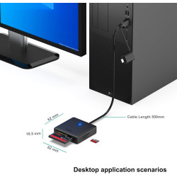 Lecteur de Carte mémoire, BENFEI 4 in 1 USB-C vers SD Adaptateur de Lecteur de Carte SD Micro SD MS CF, Compatible avec iPhone 1
