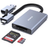BENFEI Lecteur de Carte SD 4.0, Lecteur de Carte mémoire USB-C/USB-A 2-en-1, pour SDXC, SDHC, SD, MMC, RS-MMC, Micro SDXC, Micro