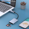 BENFEI Lecteur de Carte SD 4.0, Lecteur de Carte mémoire USB-C/USB-A 2-en-1, pour SDXC, SDHC, SD, MMC, RS-MMC, Micro SDXC, Micro