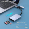BENFEI Lecteur de Carte SD 4.0, Lecteur de Carte mémoire USB-C/USB-A 2-en-1, pour SDXC, SDHC, SD, MMC, RS-MMC, Micro SDXC, Micro