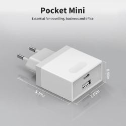 2Pcs Chargeur USB C, Prise Rapide 20W Replacement for iPhone 16 15 14 13 12 11 Pro Max SE XS XR 8 7 6S Plus Mini SE, Pad, Galaxy