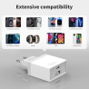 2Pcs Chargeur USB C, Prise Rapide 20W Replacement for iPhone 16 15 14 13 12 11 Pro Max SE XS XR 8 7 6S Plus Mini SE, Pad, Galaxy