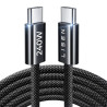 LISEN 240W Cable USB C Charge Rapide, 2m PD 5A Cable USB C vers USB C Câble USBC Chargeur Nylon Tressé pour iPhone 17 16 Samsung