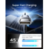 LISEN 240W Cable USB C Charge Rapide, 1m+1m PD 5A Cable USB C vers USB C Câble Chargeur USBC Nylon Tressé pour iPhone 17 16 Sams