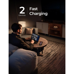 LISEN 240W Cable USB C Charge Rapide, 1m+1m PD 5A Cable USB C vers USB C Câble Chargeur USBC Nylon Tressé pour iPhone 17 16 Sams