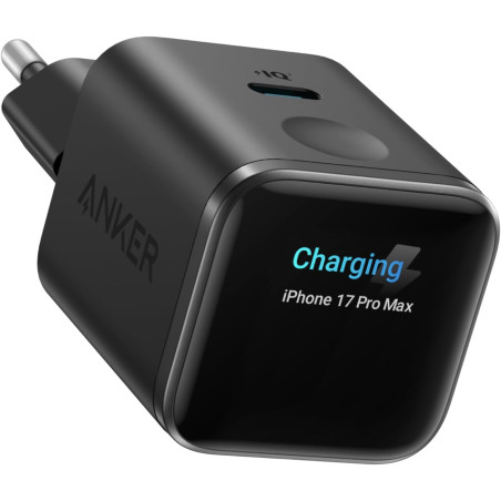 Anker Chargeur USB C à écran Intelligent 45W Nano, Recharge Rapide, Chargeur avec Reconnaissance Intelligente, Mode Care, Compac