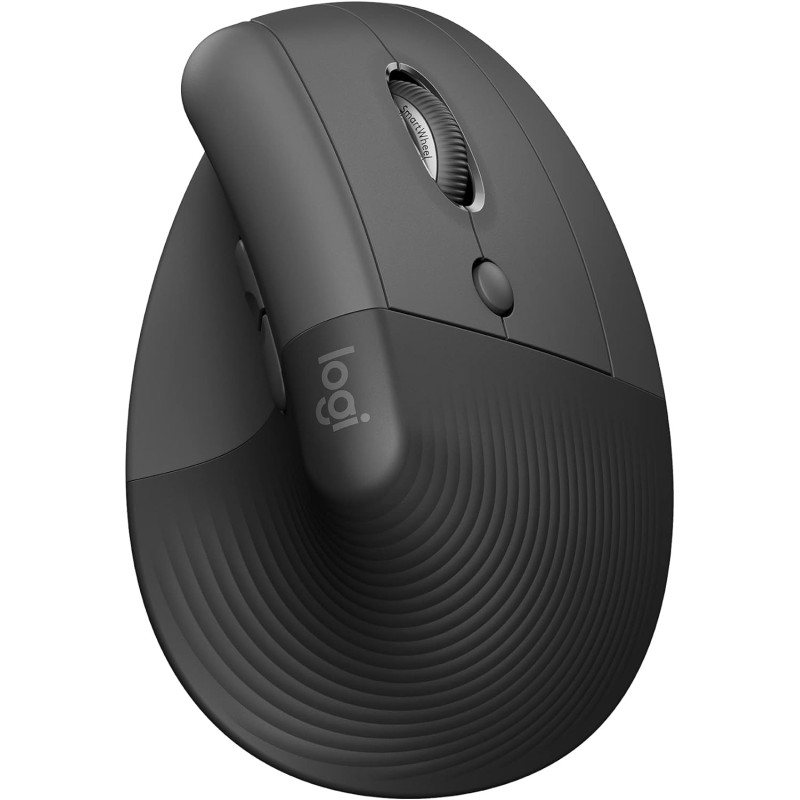 Logitech lift souris ergonomique verticale, sans fil, bleutooth ou récepteur usb logi bolt, silencieuse, 4 boutons, compatible a
