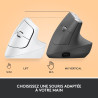 Logitech lift souris ergonomique verticale, sans fil, bleutooth ou récepteur usb logi bolt, silencieuse, 4 boutons, compatible a