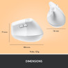 Logitech lift souris ergonomique verticale, sans fil, bleutooth ou récepteur usb logi bolt, silencieuse, 4 boutons, compatible a