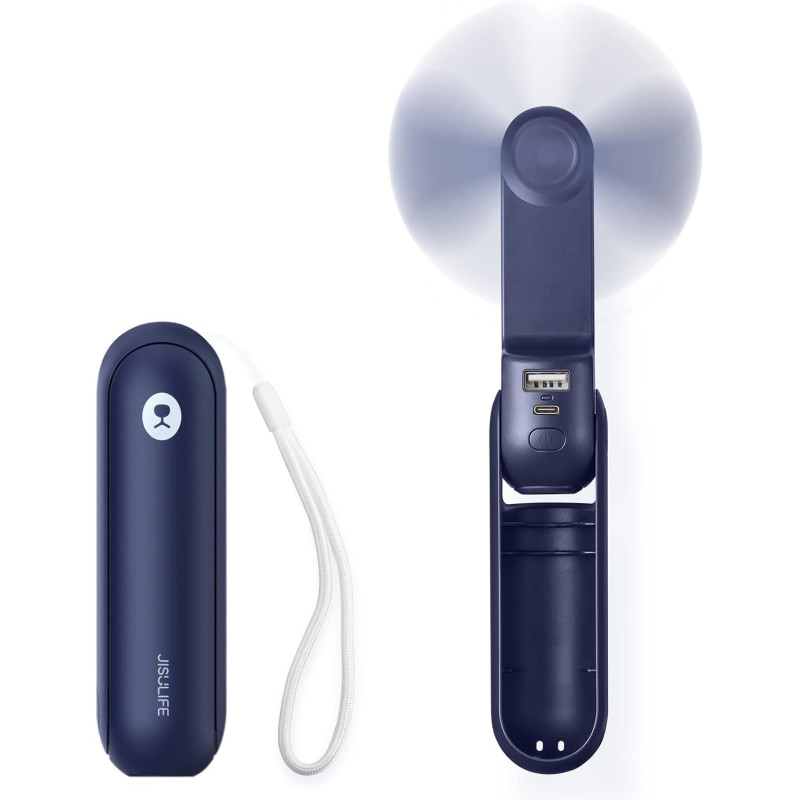JISULIFE Ventilateur de Poche, Mini Ventilateur à Main Portable, à Piles Rechargeables par USB [14-21 heures], Ventilateur Perso