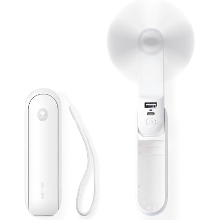 JISULIFE Ventilateur de Poche, Mini Ventilateur à Main Portable, à Piles Rechargeables par USB [14-21 heures], Ventilateur Perso