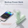 JISULIFE Ventilateur de Poche, Mini Ventilateur à Main Portable, à Piles Rechargeables par USB [14-21 heures], Ventilateur Perso